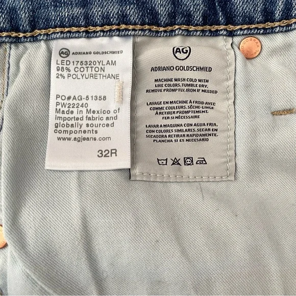Adriano Goldschmeid AG-ED The Isabelle High-Rise Straight Crop Jeans Size 32 - Picture 12 of 13